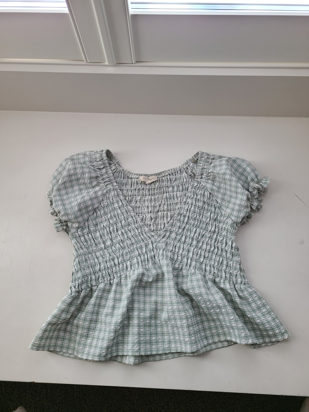 PACSUN Peplum Smocked Top